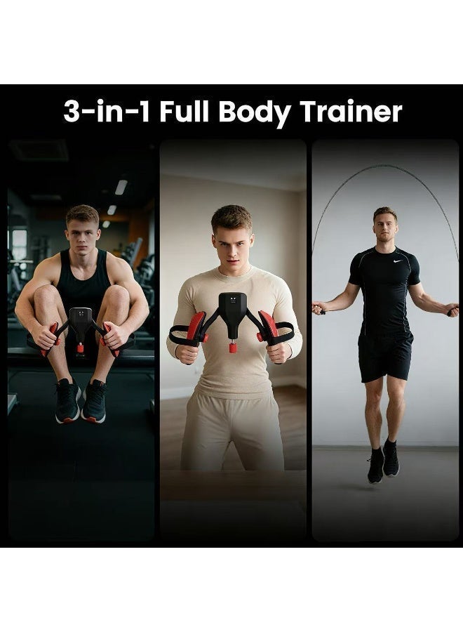 HPMY 22-110 LB 3in 1Exercise Equipment for Women & Men – Inner Thigh Exerciser, Leg, Arm & Chest Workout Machine,Pelvic Floor Muscle Strengthening Device, Hip Trainer, Smart Counter, EVA Soft Rubber, Adjustable Resistance, Inner Leg Exercises, Fitness Equipment, Training Apparatus. Compact Fitness Equipment for Home Gym, Portable Body Toning Resistance Trainer - Image 2